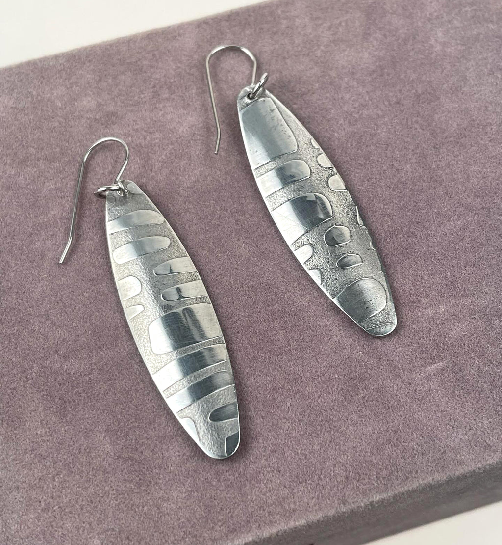 Sterling Silver Textured Earrings