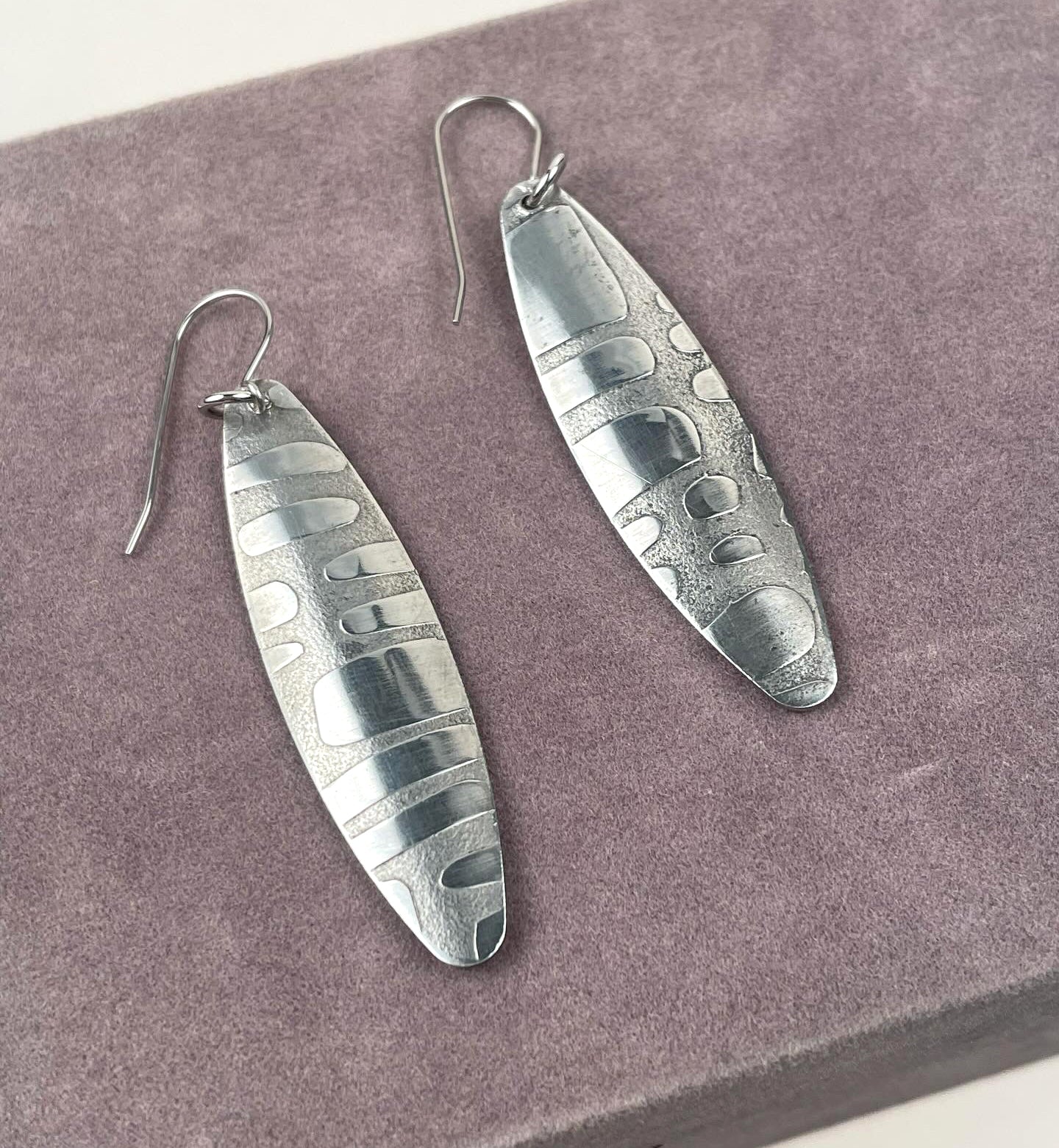 Sterling Silver Textured Earrings
