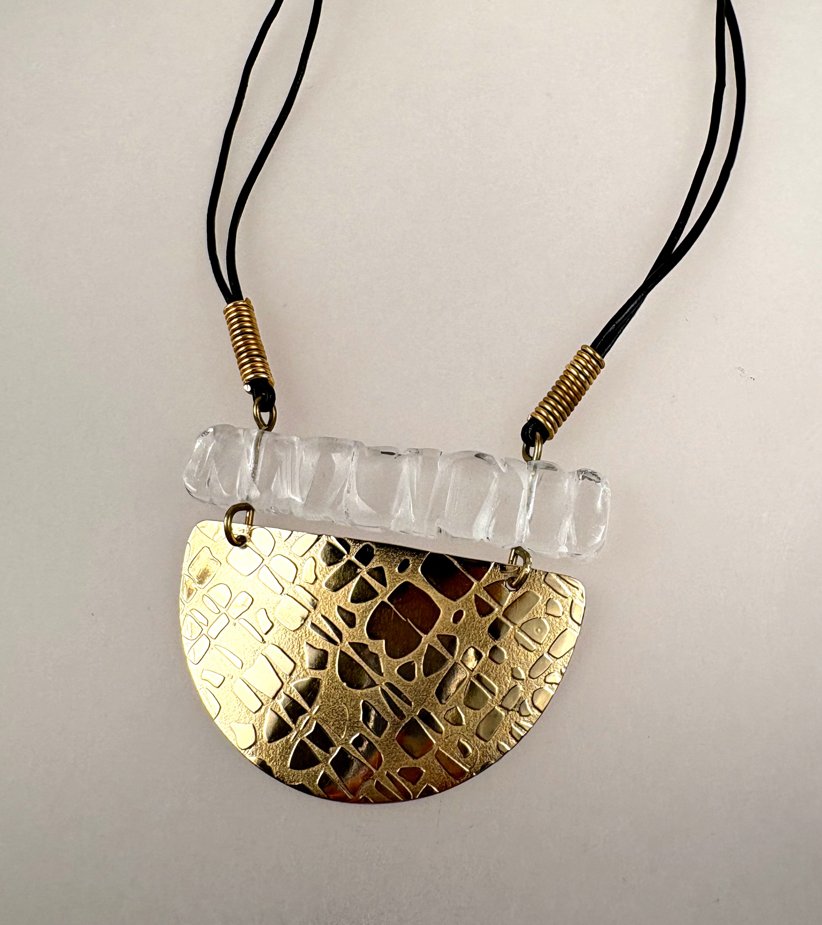 Brass Textured statement Pendant