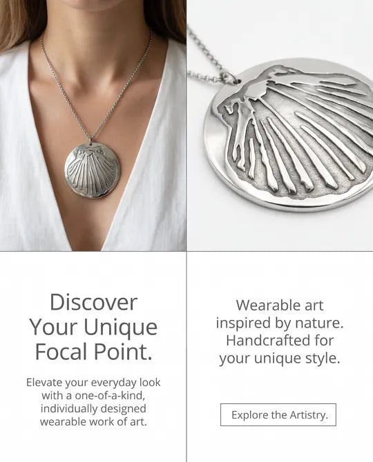 Pewter Shell Pendant