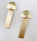 Bold textured brass earrings