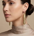 Textured & Patterned Brass Statement Earrings